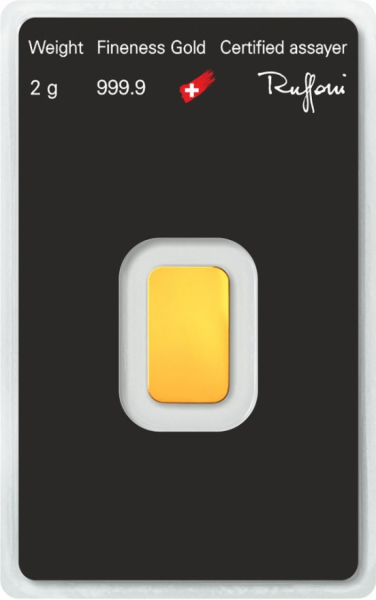 2 Gramm Goldbarren