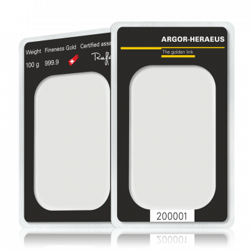 100 Gramm Goldbarren Abheben