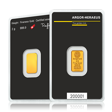 2 Gramm Goldbarren